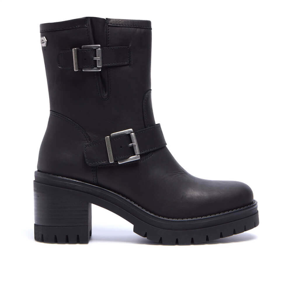 Carl Scarpa Buona Black Leather Ankle Boots